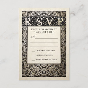 Placas RSVP de Casamento   Coleção de Champagne Iv