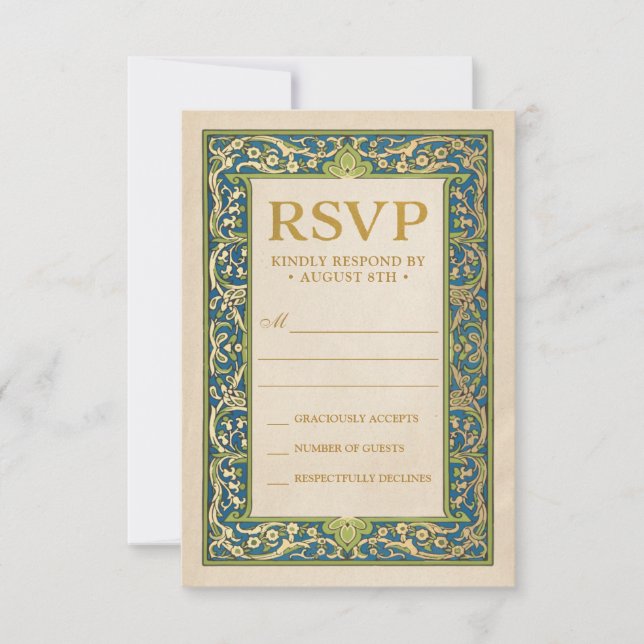 Placas RSVP de Casamento | Coleção de Jardins Ilum (Frente)