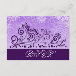 Placas RSVP de Casamento com Floco de Neve Puro
