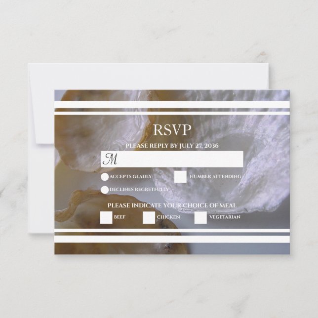 Placas RSVP de Casamento de Areia (Frente)