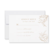 Placas RSVP de Casamento de Boho Floral