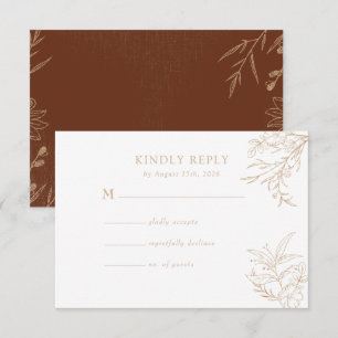 Placas RSVP de Casamento de Boho Floral