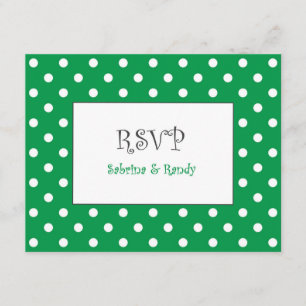 Placas RSVP de Casamento de Bolinhas Personalizada