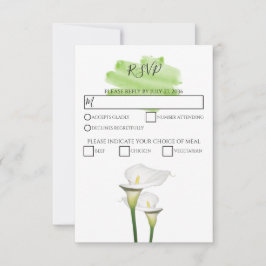 Placas RSVP de Casamento de Casamento de Calla Bra