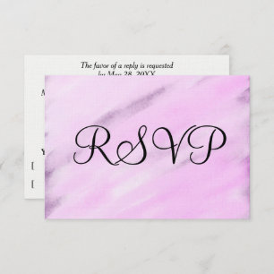 Placas RSVP de Casamento de Cor Branca Violeta