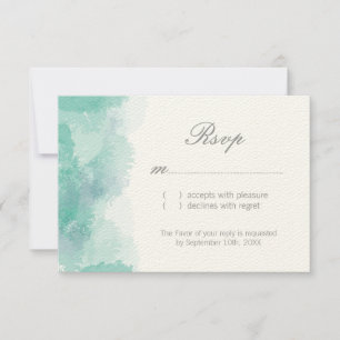 Placas RSVP de Casamento de Cores d'Água