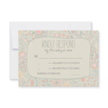 Placas RSVP de Casamento de Flores Bonitas