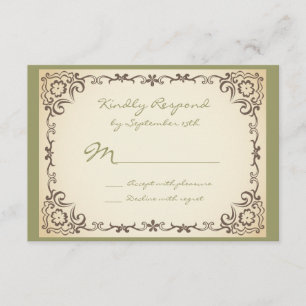 Placas RSVP de Casamento de Frame de Rolagem de Vi