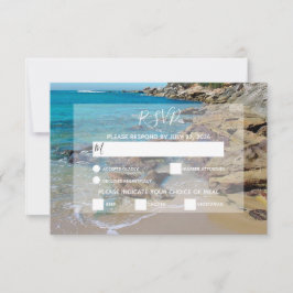 Placas RSVP de Casamento de Praia Rocky