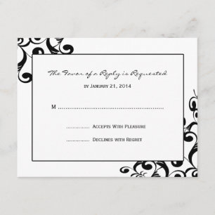 Placas RSVP de Casamento Elegante