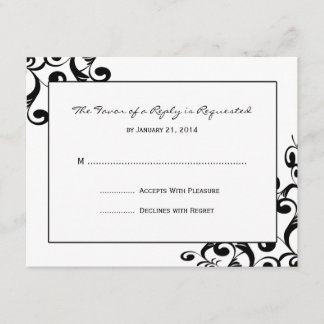 Placas RSVP de Casamento Elegante