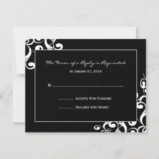 Placas RSVP de Casamento Elegante