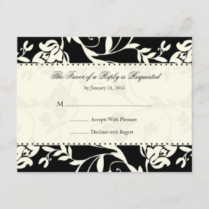 Placas RSVP de Casamento Elegante