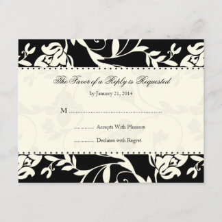Placas RSVP de Casamento Elegante