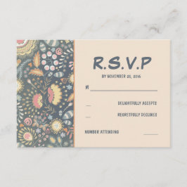 Placas RSVP de Casamento Floral