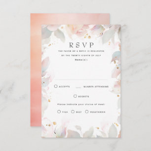 Placas RSVP de Casamento Floral Claro