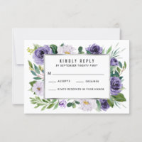 Placas RSVP de Casamento Floral de Molas Florais d