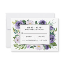 Placas RSVP de Casamento Floral de Molas Florais d