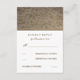 Placas RSVP de Casamento Floral Russo de Madeira G