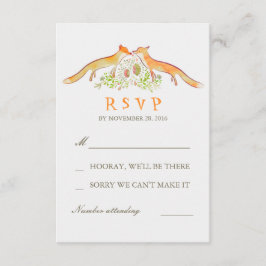 Placas RSVP de Casamento Fox Love