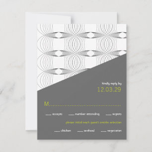 Placas RSVP de Casamento Moderno com Anéis de Mod 