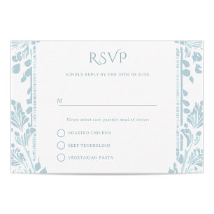 Placas RSVP de Casamento Norwich