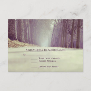 Placas RSVP de Casamento outono da Árvore País Rus