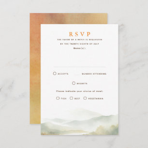 Placas RSVP de Casamento outono Misty Mountain