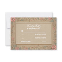 Placas RSVP de Casamento Russo Floral