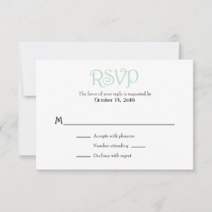 Placas RSVP de Casamento Simples de Placa Branca d