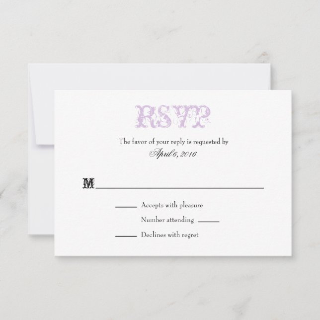 Placas RSVP de Casamento Simples e Placas Brancas  (Frente)