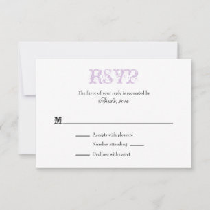 Placas RSVP de Casamento Simples e Placas Brancas
