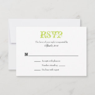 Placas RSVP de Casamento Simples Simples com Placa