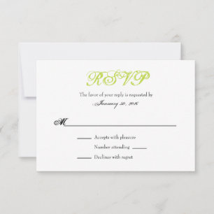 Placas RSVP de Casamento Simples Simples com Placa