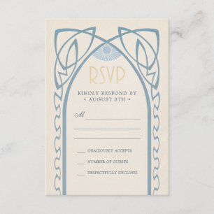 Placas RSVP de Casamento   Vintage Nouveau