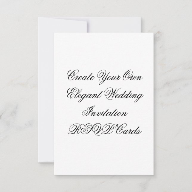 Placas RSVP de Convite para Casamento Criam o seu (Frente)