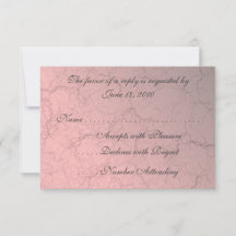 Placas RSVP de Damask Cinza-Rosa