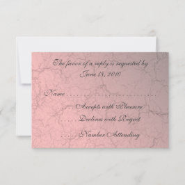 Placas RSVP de Damask Cinza-Rosa