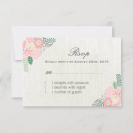 Placas RSVP de Flor Branca