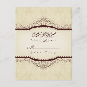Placas RSVP de ornamentado Vintage