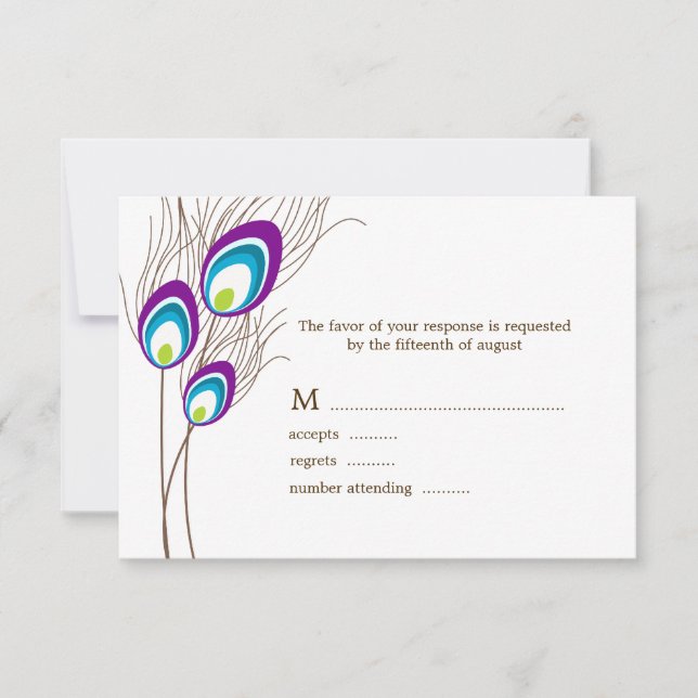 Placas RSVP de Penas Pêssegas (Frente)