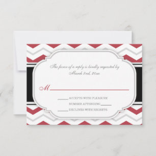 Placas RSVP de Recepção de casamento de Cinza e