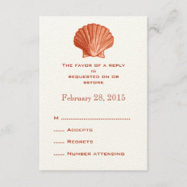 Placas RSVP de Resposta de Casamento de Peach Ratt