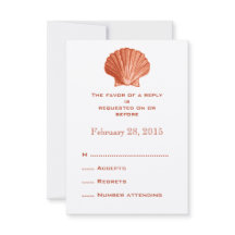 Placas RSVP de Resposta de Casamento de Peach Ratt