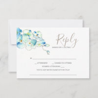 Placas RSVP de Resposta de Flor do Watercolor Orch
