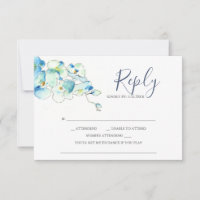 Placas RSVP de Resposta de Flor do Watercolor Orch