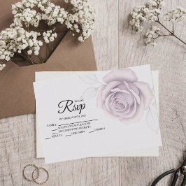 Placas RSVP de Rosa Roxo Elegante do Designer