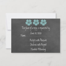 Placas RSVP de Rosas de Teal Selvagem