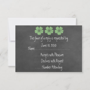 Placas RSVP de Rosas Verdes Selvagens