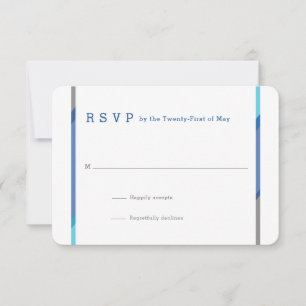 Placas RSVP do Bar Moderno Mitzvah   Azul + Teto